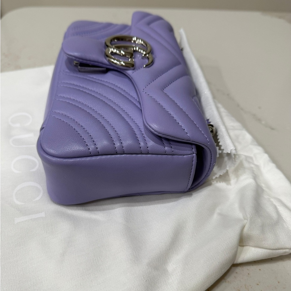 Gucci Light Purple Quilted Chain Shoulder Bag - Picture 8 of 16